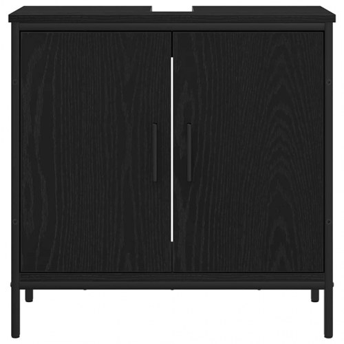 Badeværelsesmøbel sæt med opbevaring 3 stk Sort 80 x 30 x 44 cm