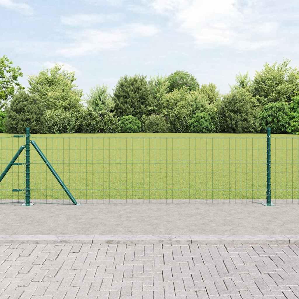 Hegn med stolper Grøn 0.6 x 50 m Stål