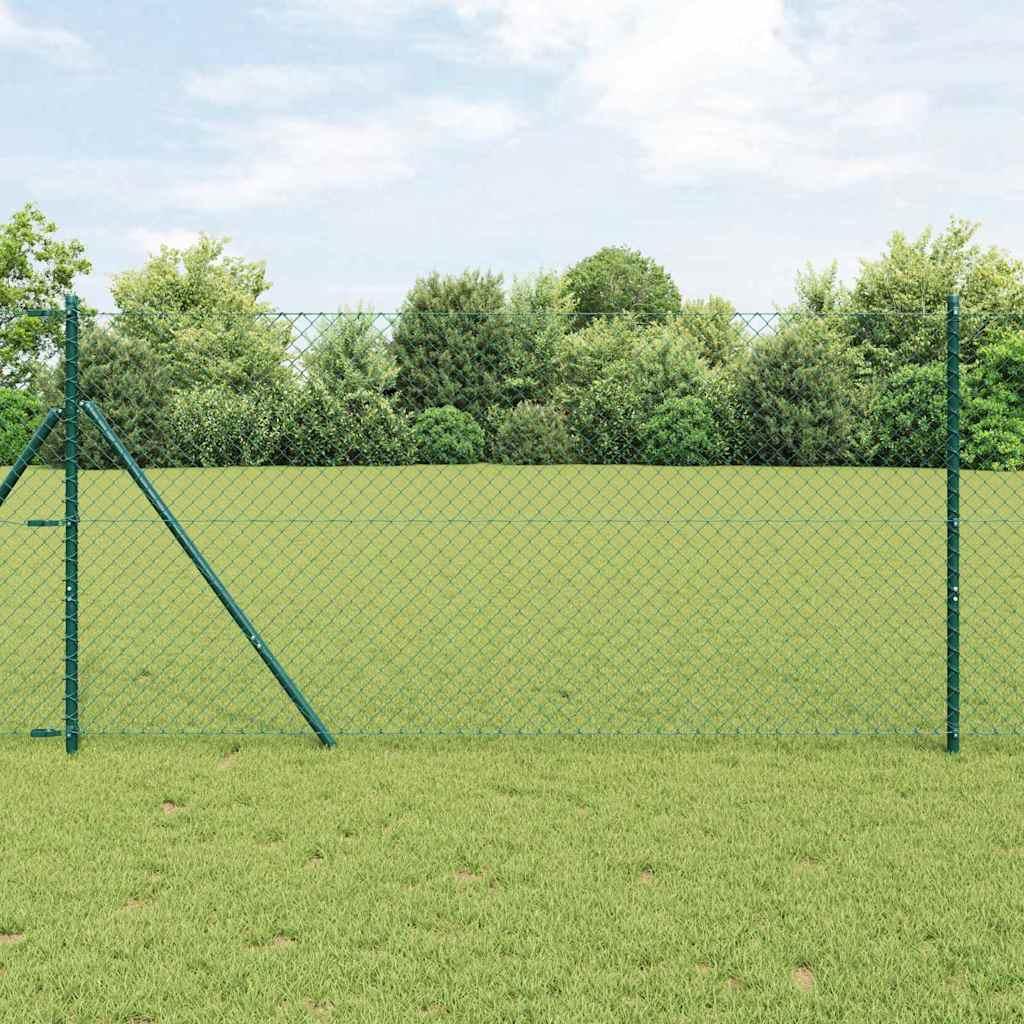 Kædelink indhegning Grøn 10 x 1.2 m Stål