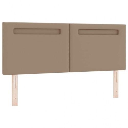 LED sengegavl 160 cm i cappuccino kunstlæder