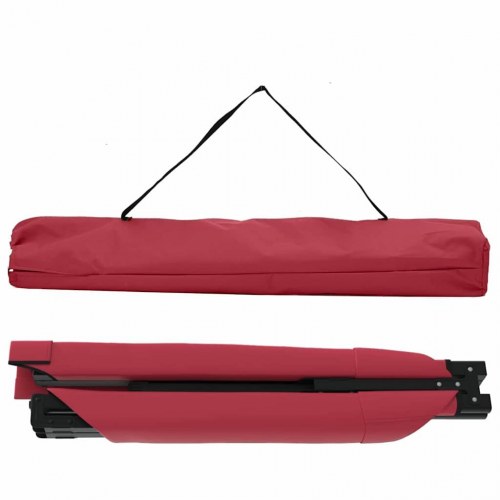 Foldbar campingseng 2 stk. - rød 210 x 80 x 46 cm