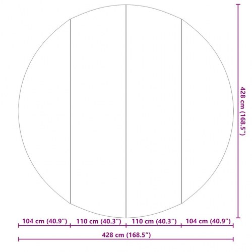 Pool Bundark Sort Ø 428 cm Polyester geotekstil