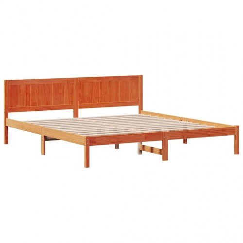 Sengestel med hovedgavl 200 x 200 cm - brun