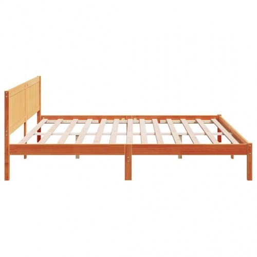 Sengestel med hovedgavl 200 x 200 cm - brun