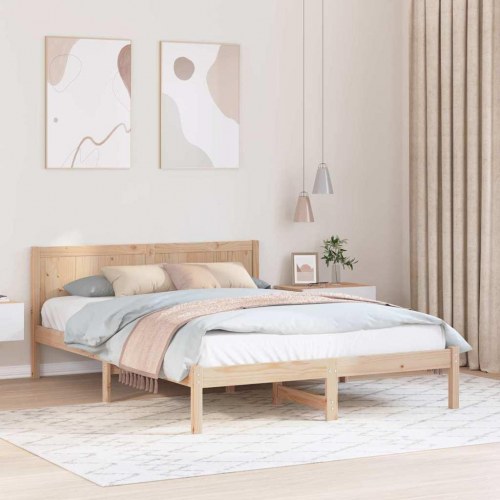 Sengestel med hovedgavl 150 x 200 cm - brun