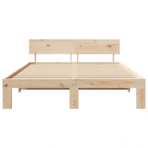Sengestel i massiv fyrretræ 140 x 200 cm - naturfarvet