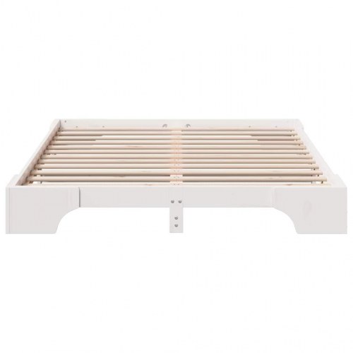 Sengestel i massivt fyrretræ 150 x 200 cm - hvid