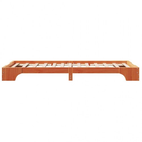 Sengestel voksbrun 100 x 200 cm i massiv fyrretræ