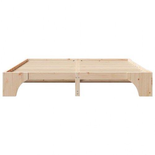 Sengestel naturfarvet 200 x 200 cm - massiv fyrretræ