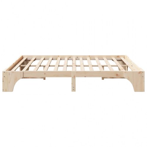 Sengestel naturfarvet 200 x 200 cm - massiv fyrretræ