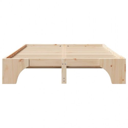 Sengestel i massivt fyrretræ 150 x 200 cm - naturfarvet