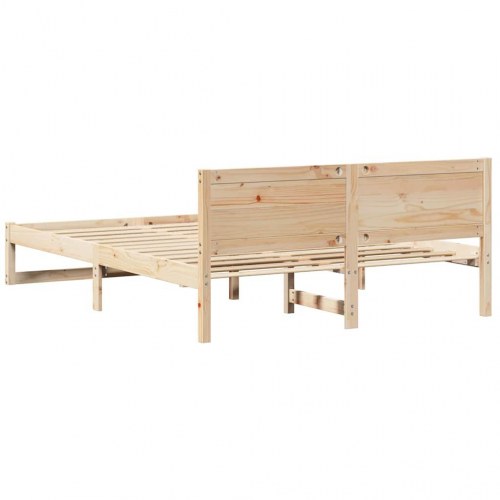 Sengestel i massiv fyrretræ 140 x 200 cm - naturfarvet