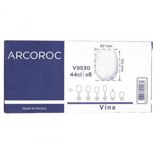 Arcoroc Vina vandglas 440 ml - 6 stk. gennemsigtige glas