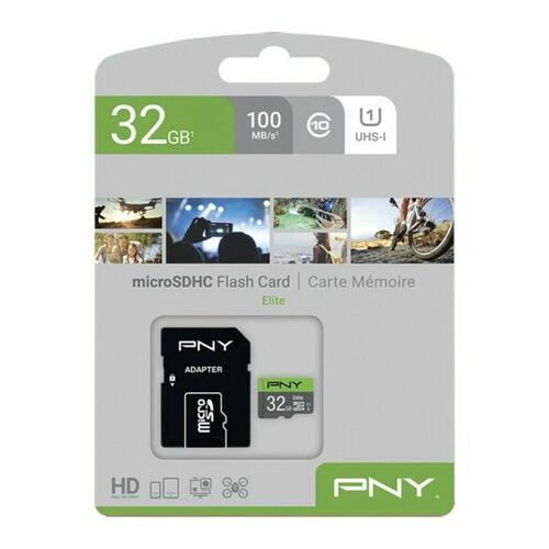 MicroSDHC-kort PNY 32 GB UHS-I U1 Class 10 + SD-adapter