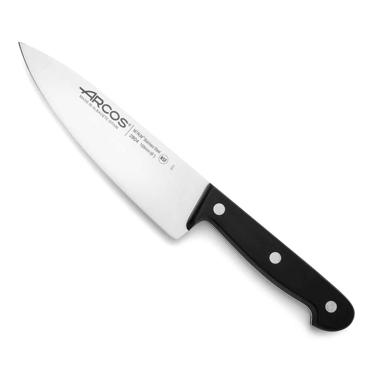 Køkkenkniv Arcos Serie Universal Sort Stål 155 Cm 6 "