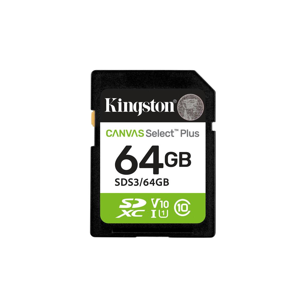 Kingston Canvas Select Plus SDXC UHS-I hukommelseskort 64 GB (inkl. adapter)