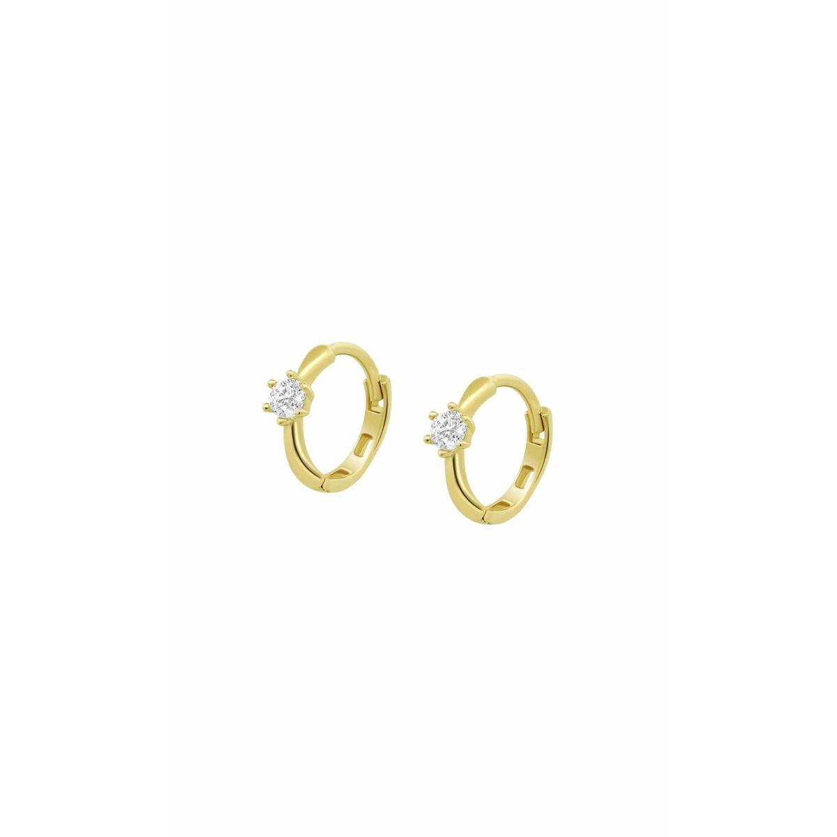 Lotus øreringe til kvinder - elegante hoops med sten
