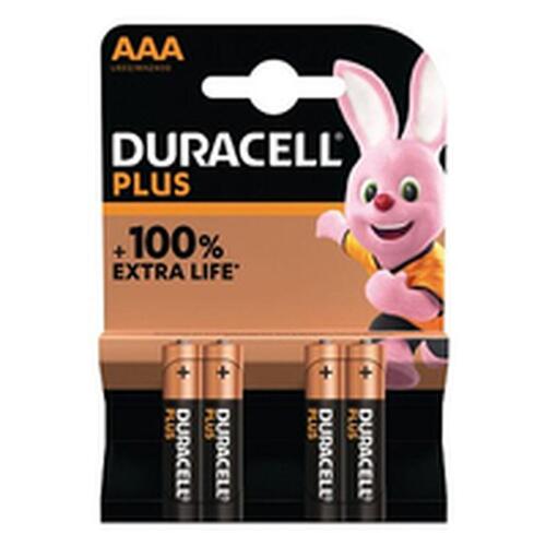 Batterier AAA Duracell Plus 1,5 V - 4 stk.