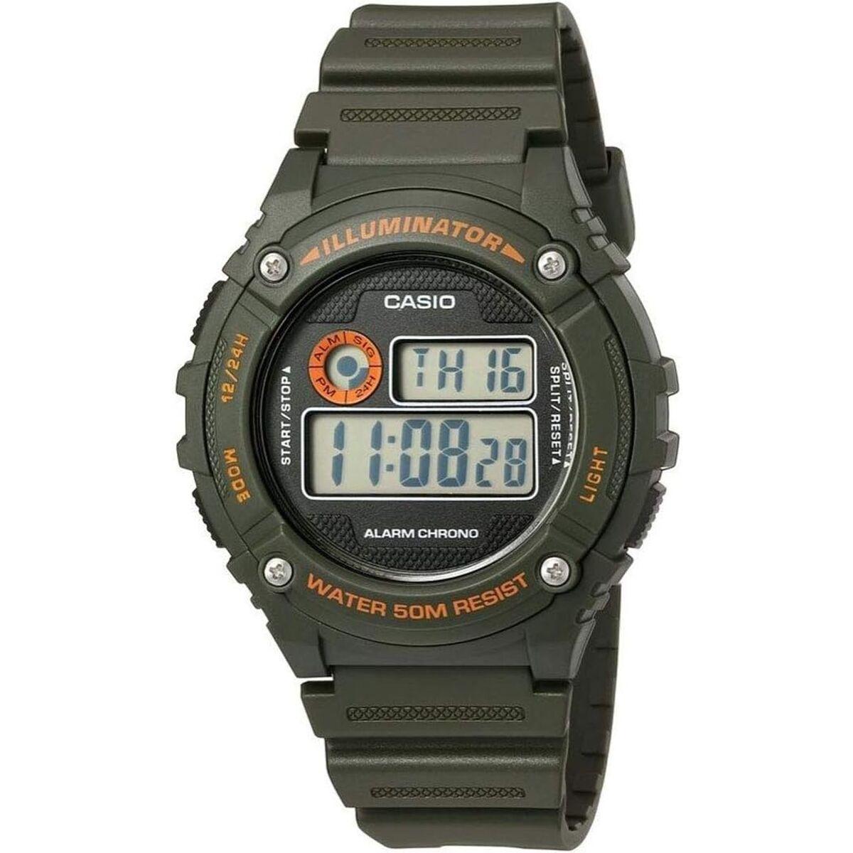 Casio ILLUMINATOR herreur - grøn, digitalt (Ø 43,5 mm)