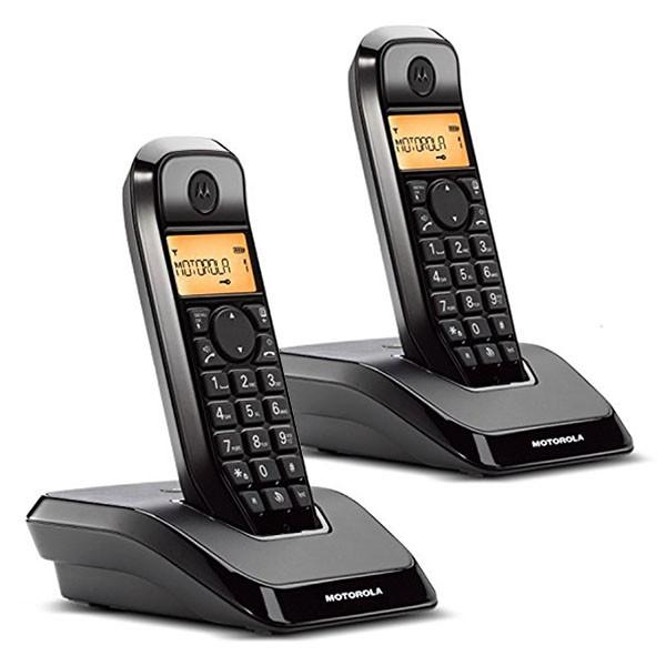 Trådløs telefon Motorola S1202 (2 stk) Sort