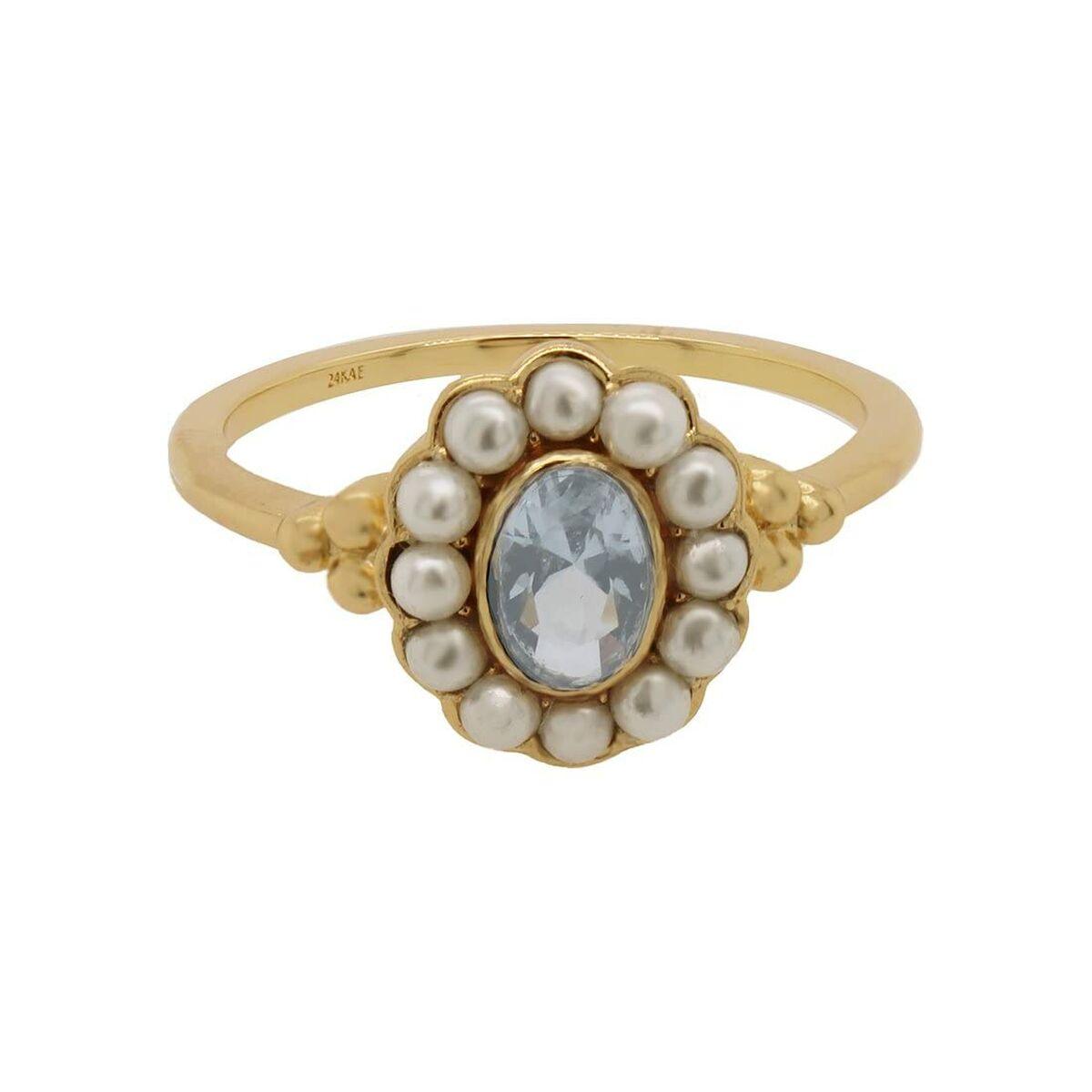 Ring til kvinder 24KAE 12416Y/52 - elegant guldfarvet ring