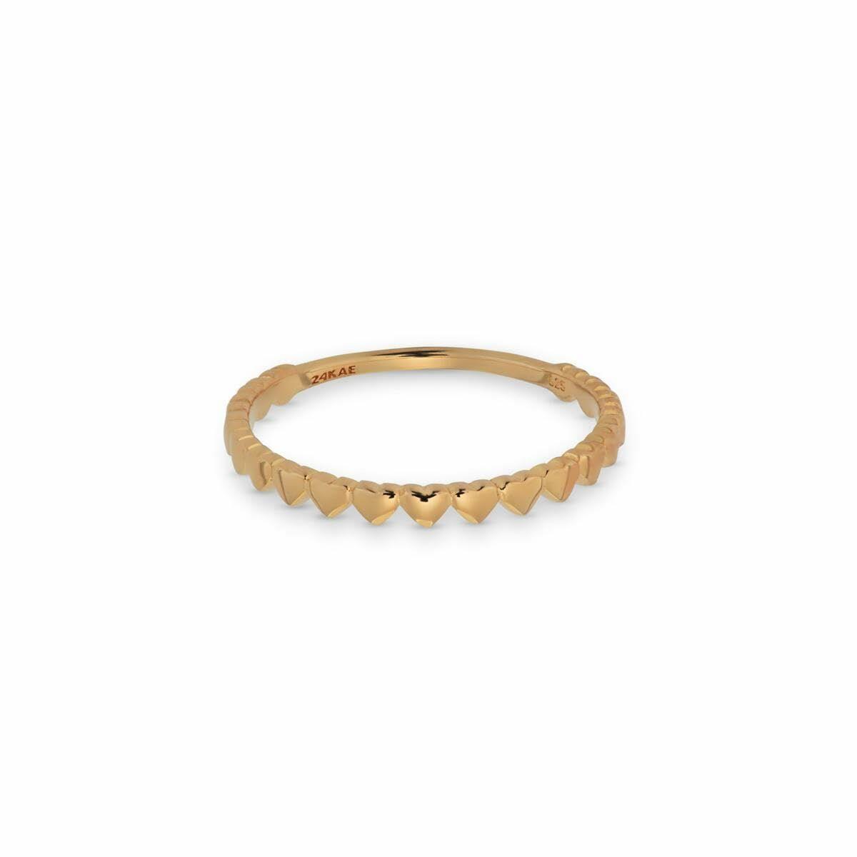 Ring til kvinder 24KAE - hjerteredet design 12418Y/60