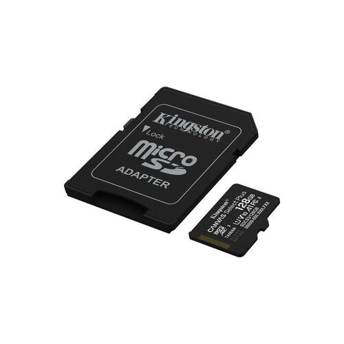 Kingston microSDXC hukommelseskort 128 GB med SD-adapter (UHS-I U1, Class 10)