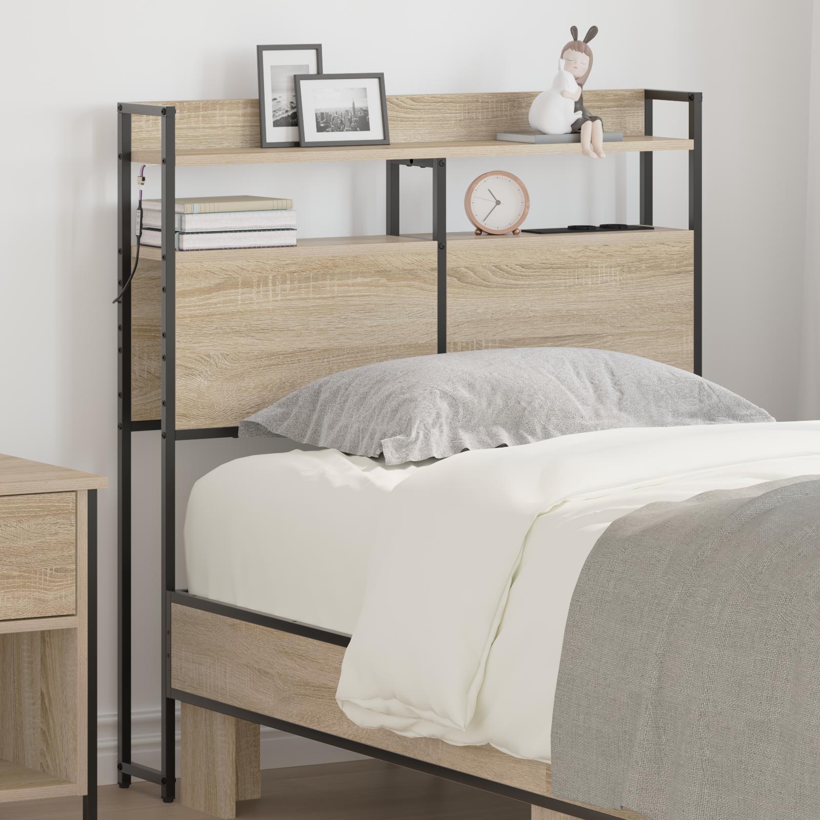 HovedgÃ¦rde med LED -strimmellys Sonoma-eg 80 cm Konstrueret trÃ¦
