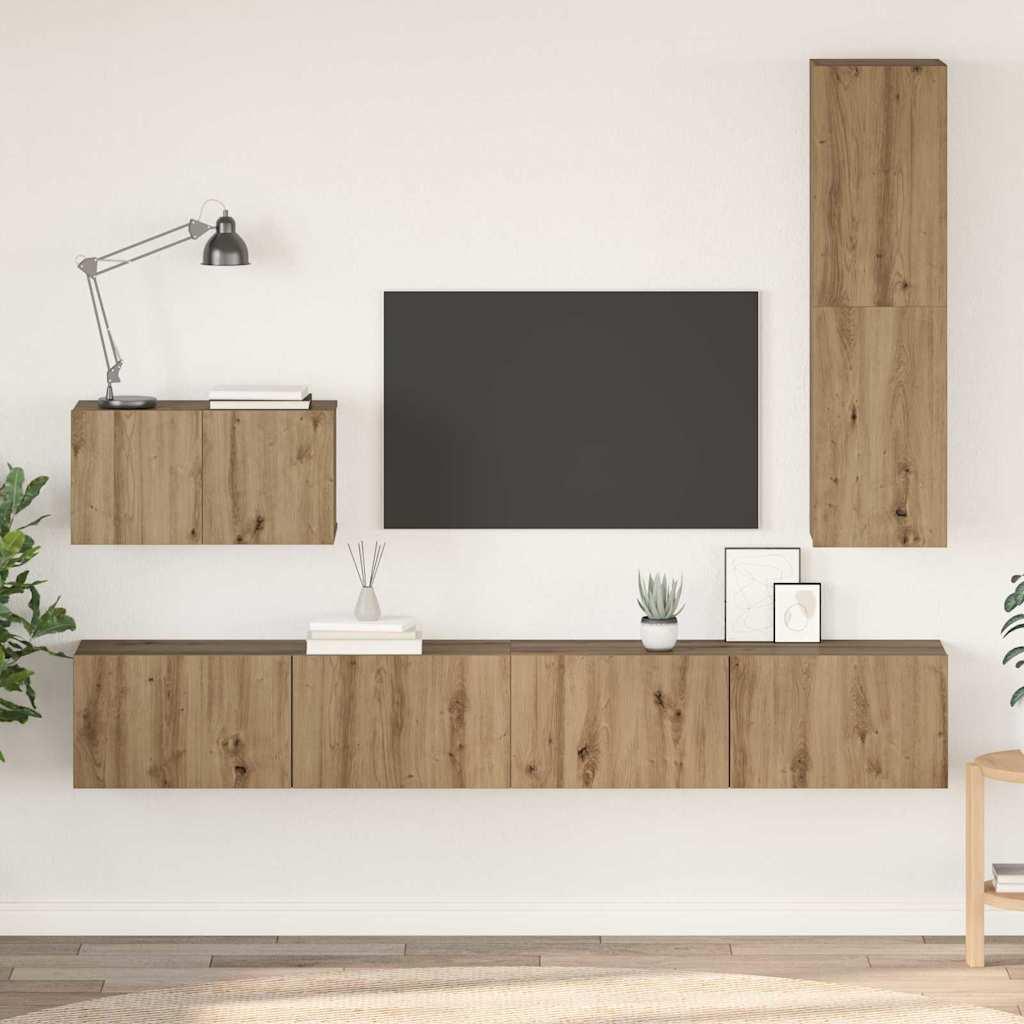 TV Skab Sæt 4 stk artisan eg 200 x 30 x 30 cm Konstrueret træ