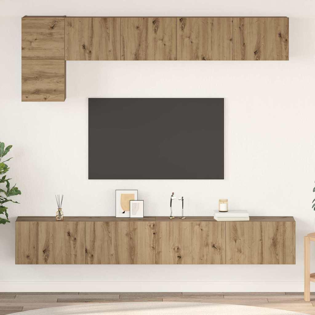 TV-møbelsæt 5 stk artisan eg 100 x 30 x 30 cm Konstrueret træ