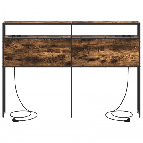 Opbevaringssengegavl i røget eg - 153 x 98 cm