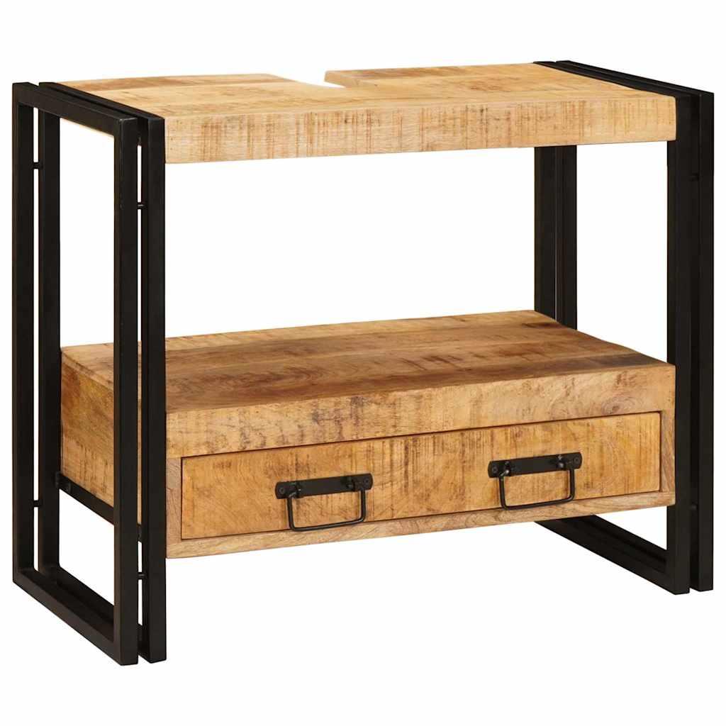 Badeværelsesvaskeskab 71 x 33 x 58 cm Massivt mangotræ og jern