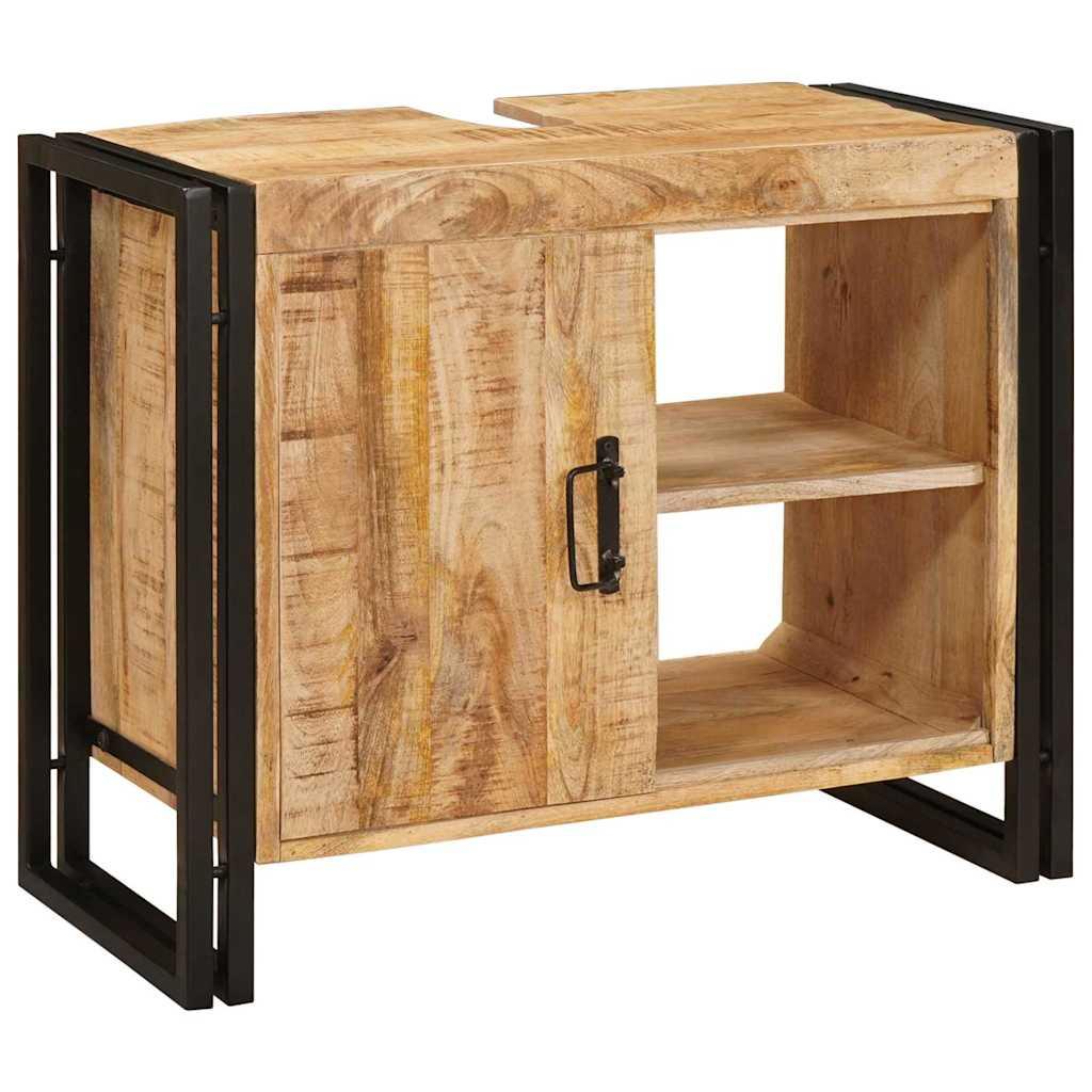 Badeværelsesvaskeskab 71 x 33 x 58 cm Massivt mangotræ og jern