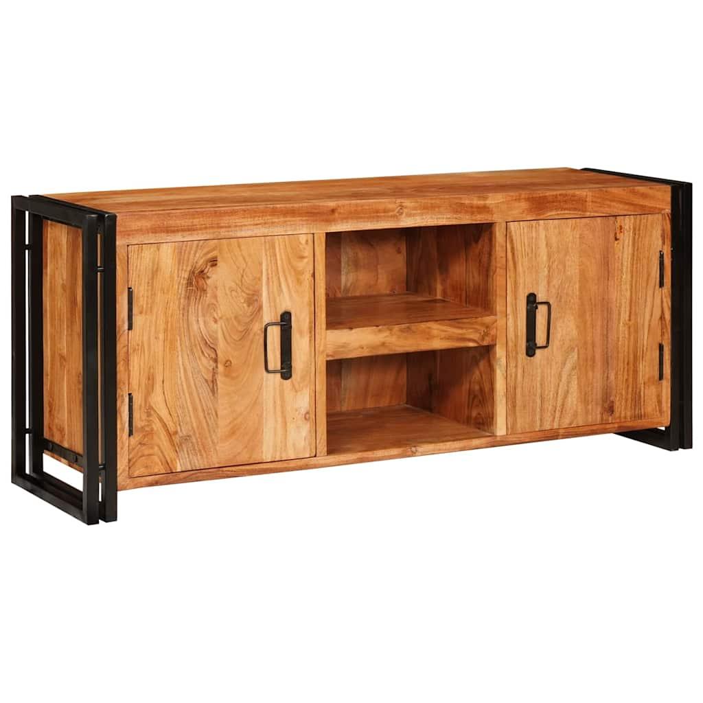 TV-skab Brun 120 x 30 x 50 cm Massivt akacietræ