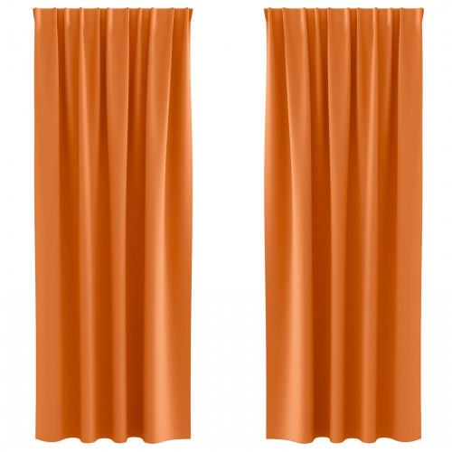 Mørklægningsgardiner med gardiner Bright Orange Polyester