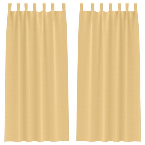 Mørklægningsgardiner med gardiner Beige Polyester