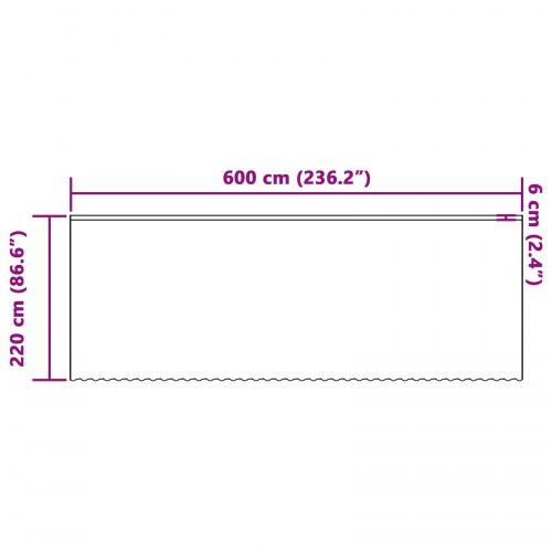 Gardiner med gardiner Hvid 500x100cm Polyester