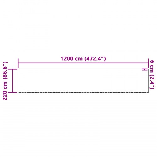 Gardiner med gardiner Hvid 500x100cm Polyester
