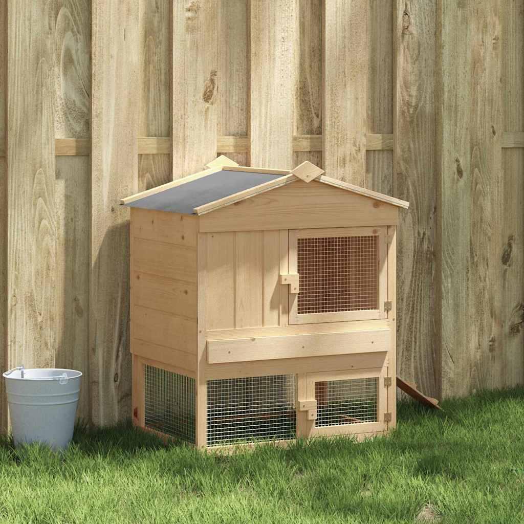 Hønsecoop Brun 75 x 59 x 60 cm Massivt fyrretræ