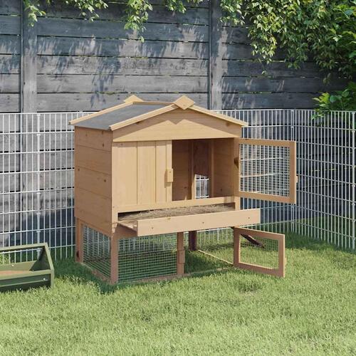 Hønsecoop Brun 75 x 59 x 60 cm Massivt fyrretræ
