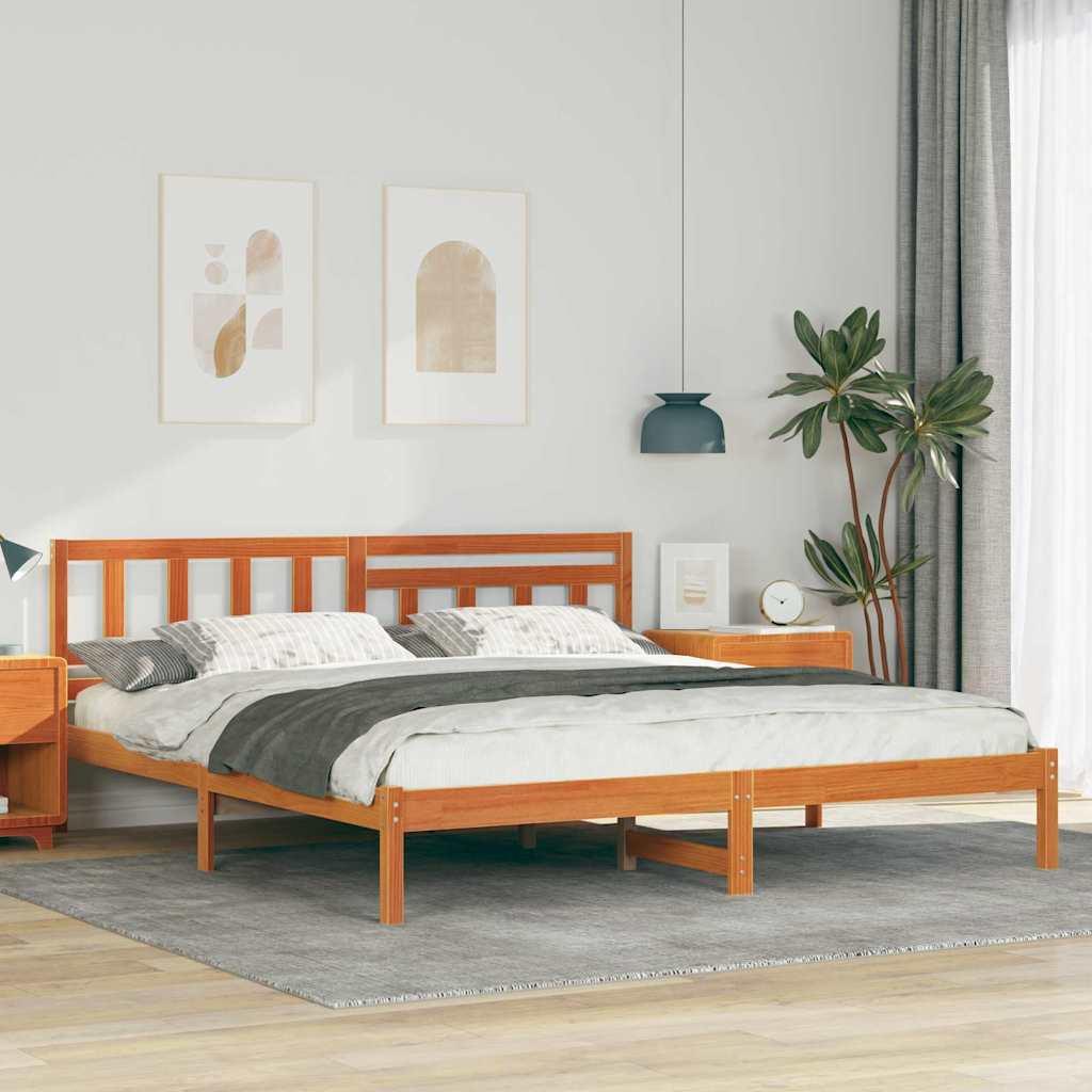 Sengestel Gyldenbrun 180 x 200 cm Massivt fyrretræ