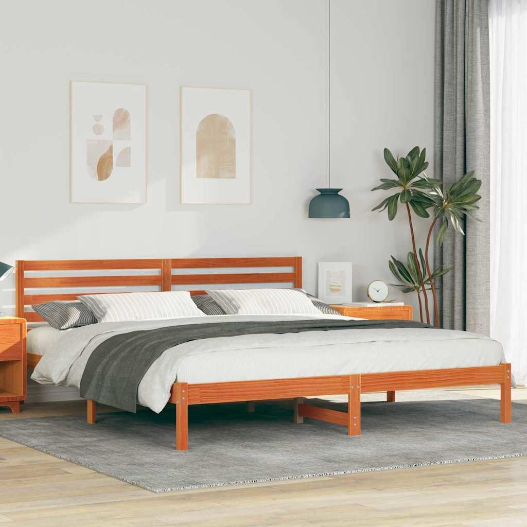 Sengestel Gyldenbrun 180 x 200 cm Massivt fyrretræ