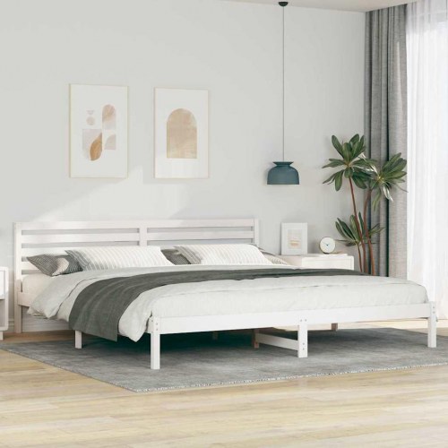 Sengestel med hovedgærde 180 x 210 cm - hvid