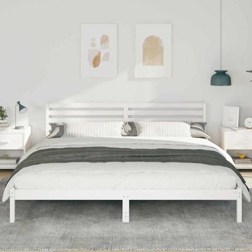 Sengestel med hovedgærde 180 x 210 cm - hvid