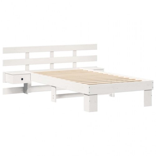 Sengestel med hovedgærde 90 x 190 cm - hvid