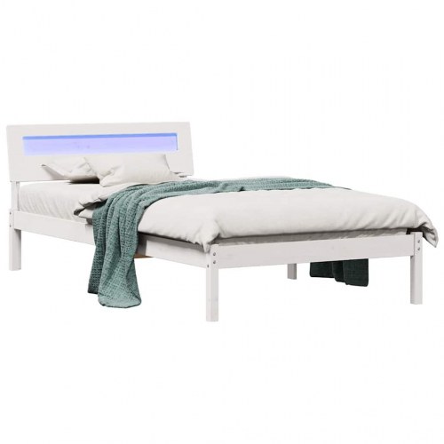 Sengestel med hovedgærde 90 x 200 cm - hvid
