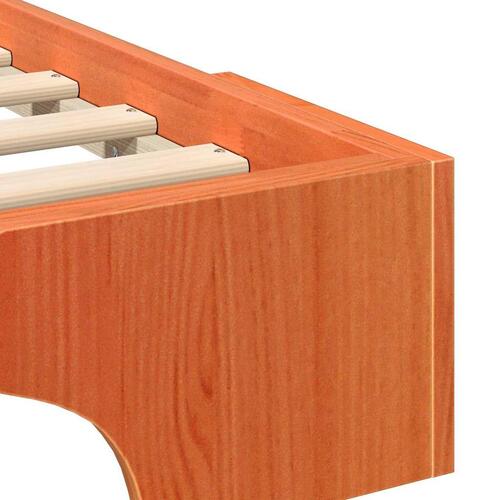 Gulv seng ramme Brun 100 x 210 cm Massivt fyrretræ