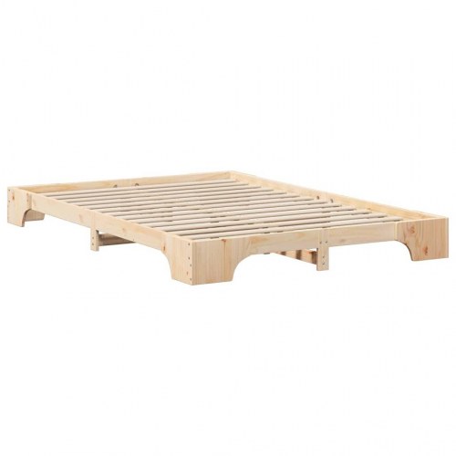 Sengestel 140 x 210 cm i massiv fyrretræ - brun