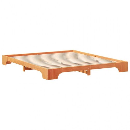 Sengestel brun 200 x 220 cm i massiv fyrretræ