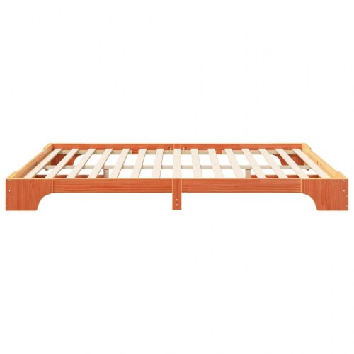 Sengestel brun 200 x 220 cm i massiv fyrretræ